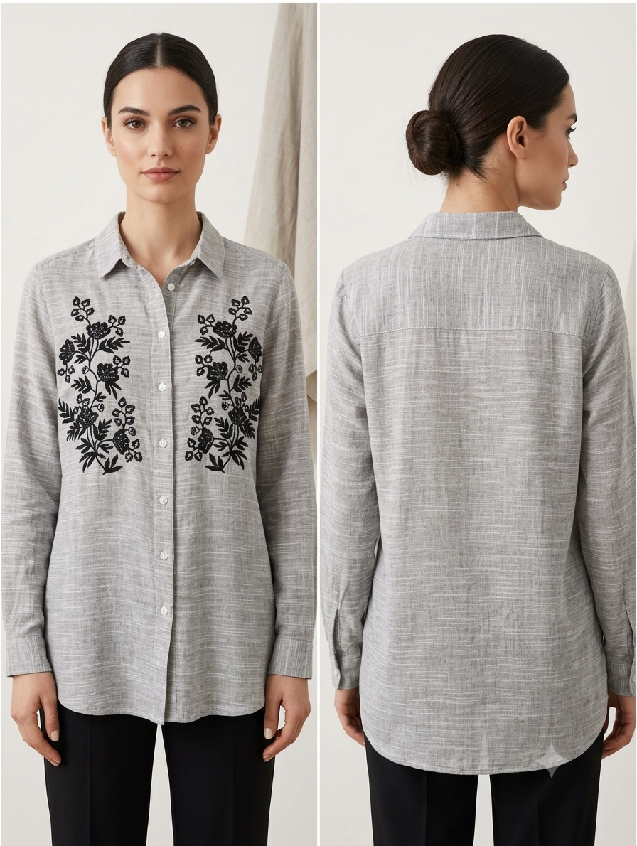 شومیز زنانه گلدوزی‌شده کلاسیک از برند Target Collection