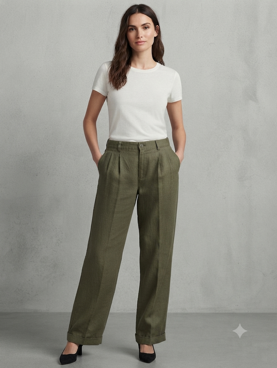 شلوار زنانه سبز زیتونی از برند Dockers