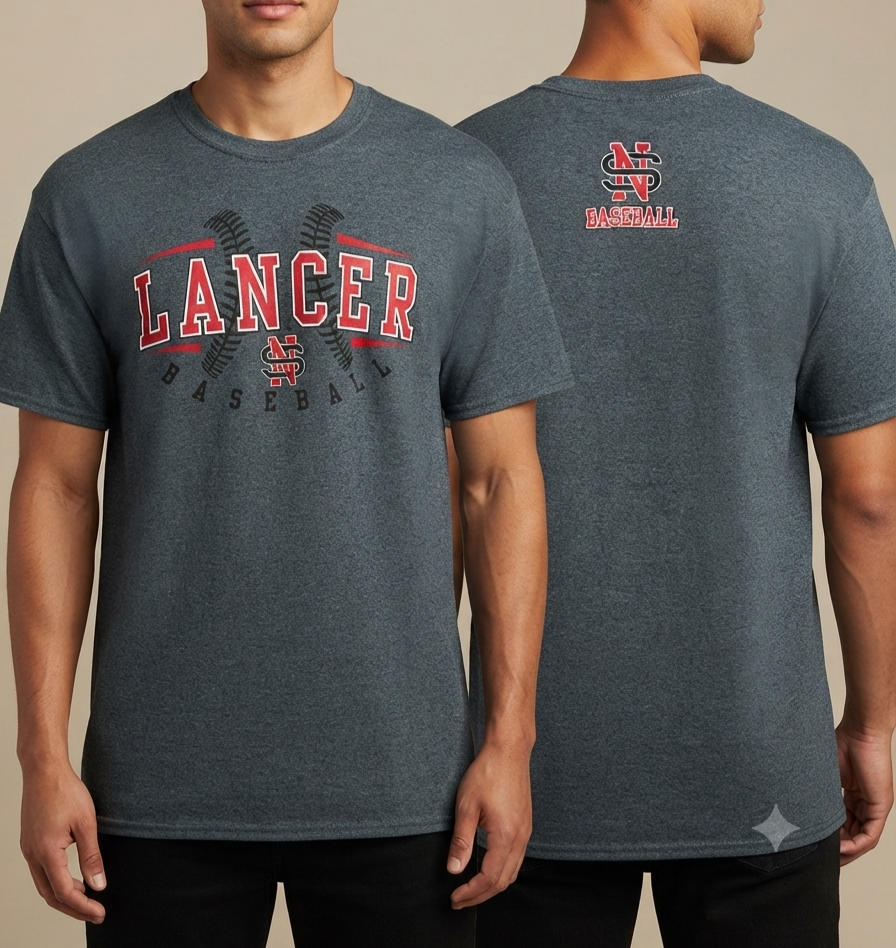 تیشرت مردانه طرح Lancer Baseball از برند Gildan