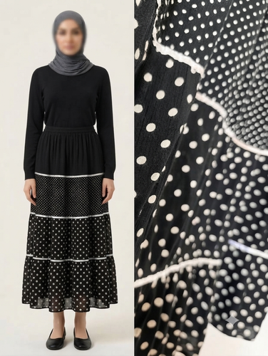دامن بلند طبقاتی (Tiered Maxi Skirt)