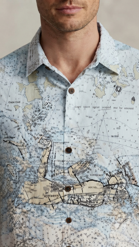 پیراهن مردانه نقشهدار سفرهای دریایی از برند TOPDECK GEAR
