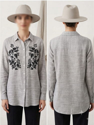 شومیز زنانه گلدوزیشده کلاسیک از برند Target Collection