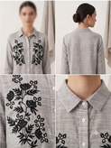 شومیز زنانه گلدوزیشده کلاسیک از برند Target Collection