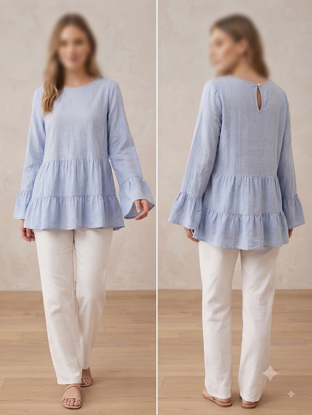 شومیز زنانه آستین کلوش از برند Ally Fashion