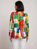 کت تک زنانه طرحدار مدرن Abstract Pop-Art Blazer
