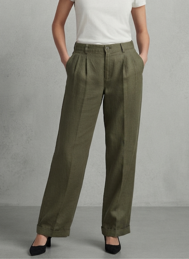 شلوار زنانه سبز زیتونی از برند Dockers
