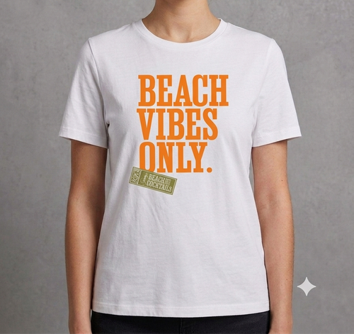 تیشرت زنانه طرح تابستانی Beach Vibes برند District
