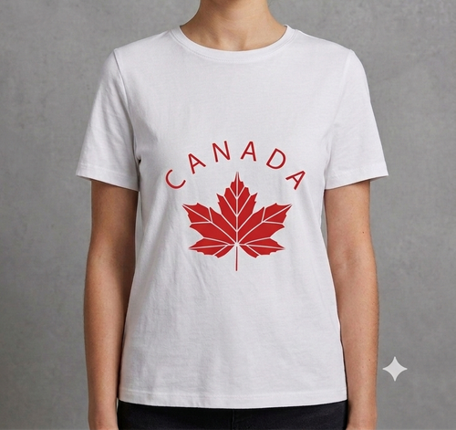 تیشرت زنانه آستین کوتاه طرح CANADA از برند STUDIO