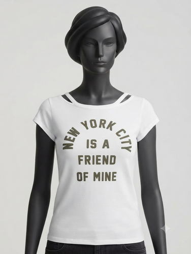 تیشرت زنانه Abercrombie & Fitch با طراحی ترند "New York City Is A Friend Of Mine