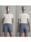 شلوارک زنانه طرح آبی ملانژ از برند Old Navy