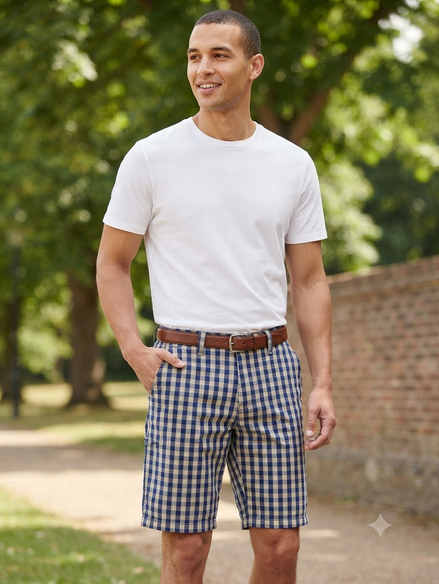 شلوارک مردانه چهارخانه از برند Dockers