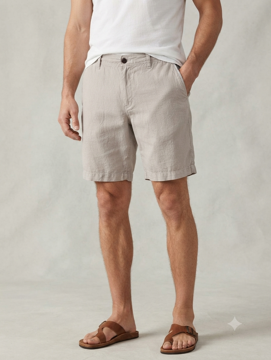 شلوارک مردانه بژ کرم از برند Lucky Brand