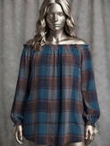 شومیز زنانه چهارخانه از برند Knox Rose-XXL