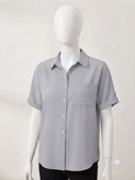 شومیز زنانه نخی-حریر خاکستری-آبی از برند Bluish Gray