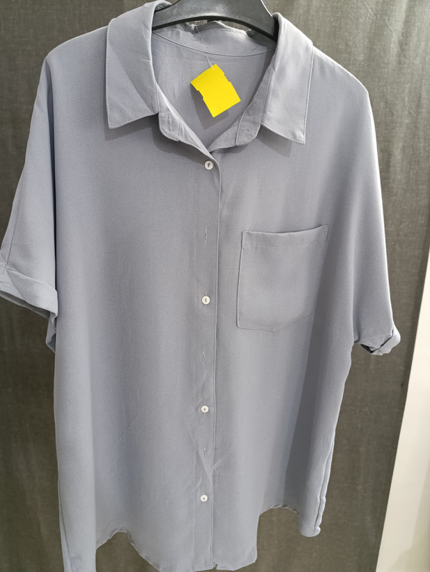 شومیز زنانه نخی-حریر خاکستری-آبی از برند Bluish Gray