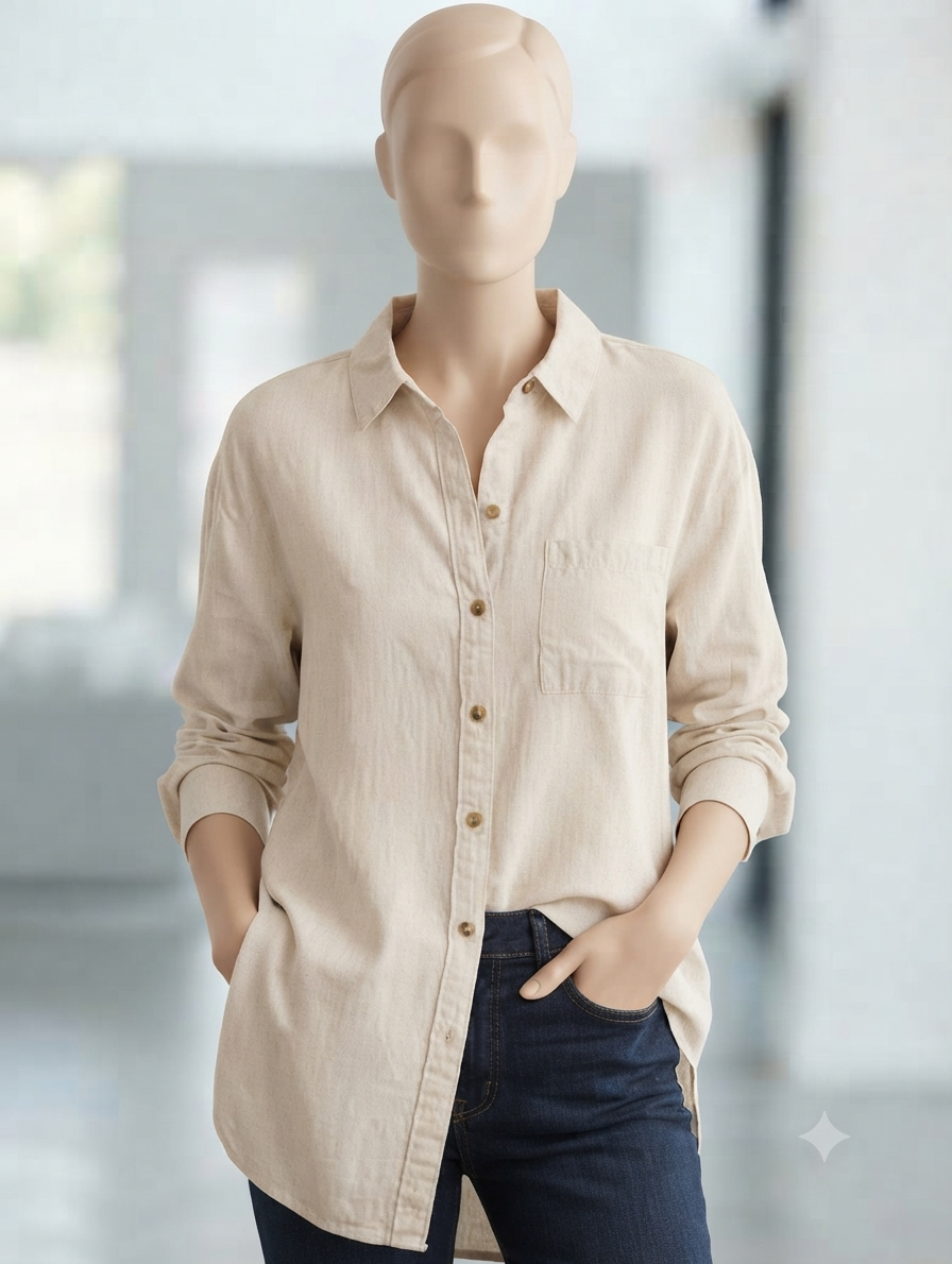 شومیز زنانه لنین مدل بوی‌فرند اصل Old Navy