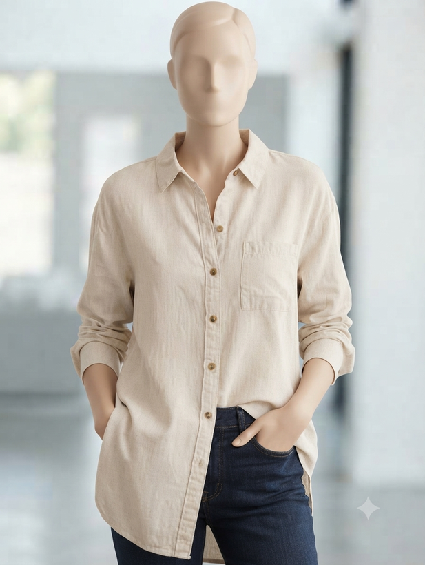 شومیز زنانه لنین مدل بویفرند اصل Old Navy