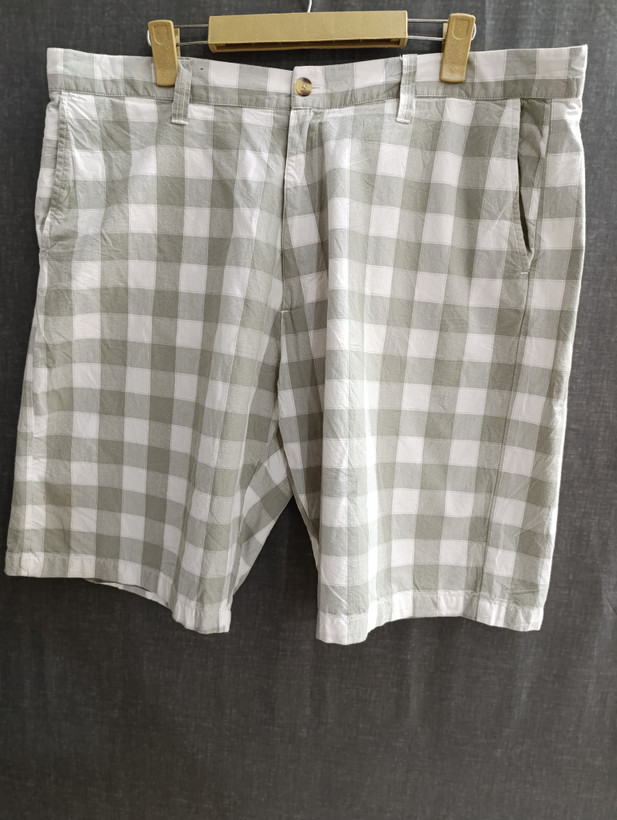 شلوارک مردانه چهارخانه طوسی روشن SIEGEL Vintage
