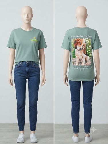 تیشرت لانگ کژوال طرح هنری Dog Shows از برند Hanes