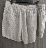شلوارک زنانه لینن Old Navy مدل High-Waisted | راهراه طوسی سفید سایز 2X