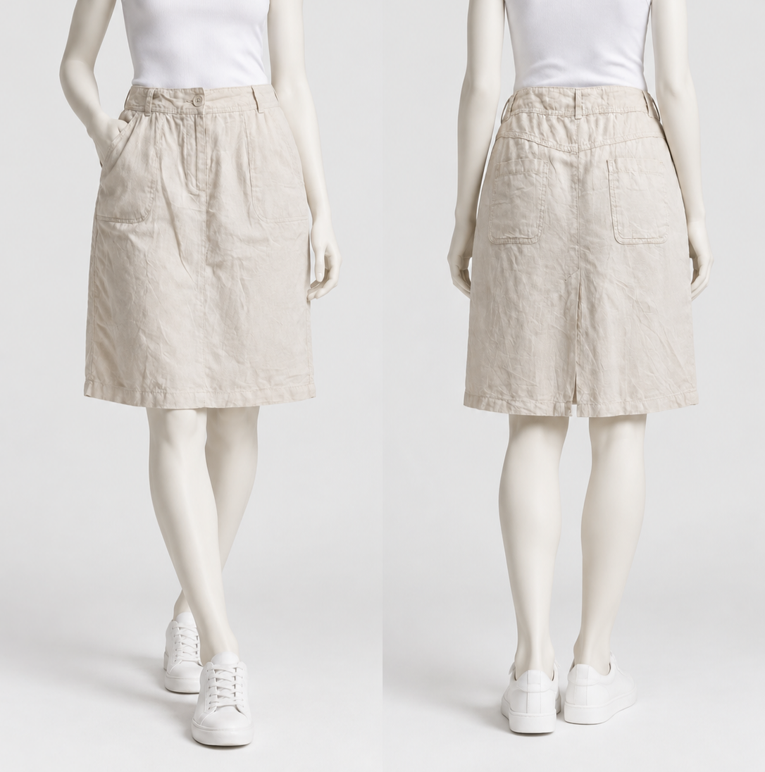 دامن زنانه لینن 100٪ طبیعی برند Mavi Collection